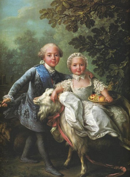 Francois-Hubert Drouais Charles of France and his sister Clotilde